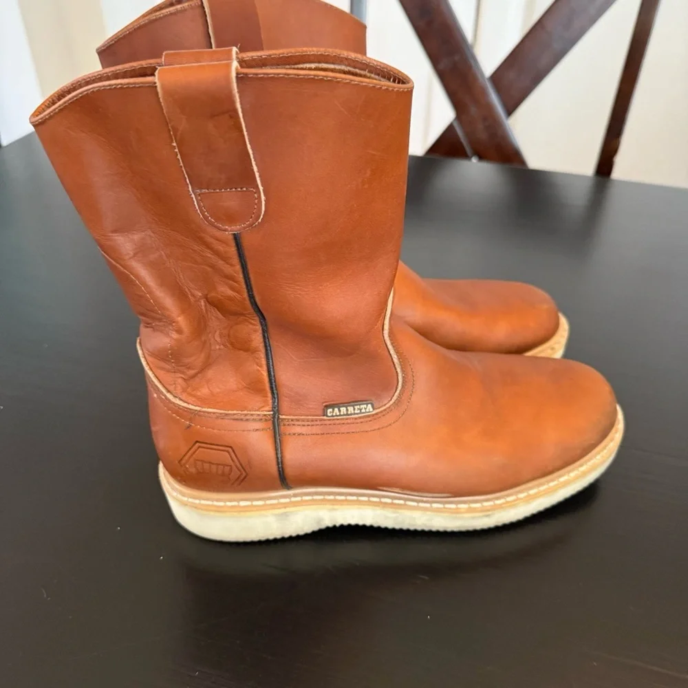 Carreta Tan Leather Ankle Boots‎ size 29 or US 11